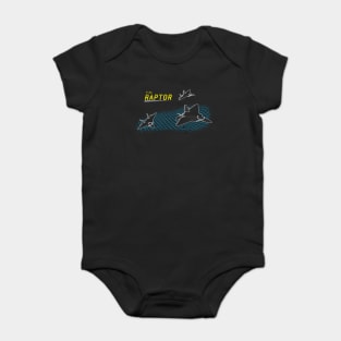 Vintage F-22 Raptor Fighter Jet Baby Bodysuit